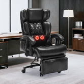 Qusaphy Big and Tall 800lbs Ergonomic Office Chair Heated massage chair, reclining high-back chair, Footrest & BIFMA Certified Heavy-Duty Support Black