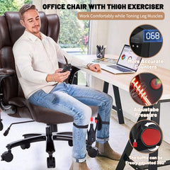 Qusaphy 800lbs Big and Tall Office Chair, Ergonomic Executive Chair with Reclining Backrest, Spring Cushion Seat, Lumbar Support & Ergonomic Armrests for Home Office and Conference Room Brown
