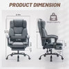 Qusaphy 600lbs Big and Tall PU Leather Executive Office Chair, Reclining Backrest up to 155°, Spring Cushion Seat, Lumbar Support & Adjustable Armrests for Home Office or Conference Room brown