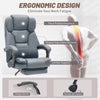 Qusaphy 600lbs Big and Tall PU Leather Executive Office Chair, Reclining Backrest up to 155°, Spring Cushion Seat, Lumbar Support & Adjustable Armrests for Home Office or Conference Room brown