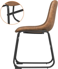 Set of 4 Retro Suede Dining Chairs, 18-Inch High Back Dining Chair Set, Modern 4 Chairs for Dining Table, Comfortable & Stylish Kitchen Chairs