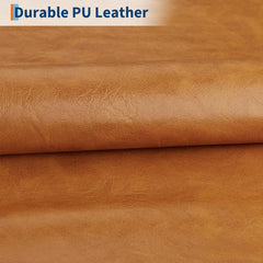 84 Inch Modern Sofa Couch, Large 3-Seater Sofa with Streamlined Armrests, PU Leather Loveseat Wood Feet, Comfy Couch for Living Room, Apartment, Lounge, Brown