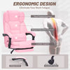 Qusaphy 600lbs Big and Tall PU Leather Executive Office Chair, Reclining Backrest up to 155°, Spring Cushion Seat, Lumbar Support & Adjustable Armrests for Home Office or Conference Room pink